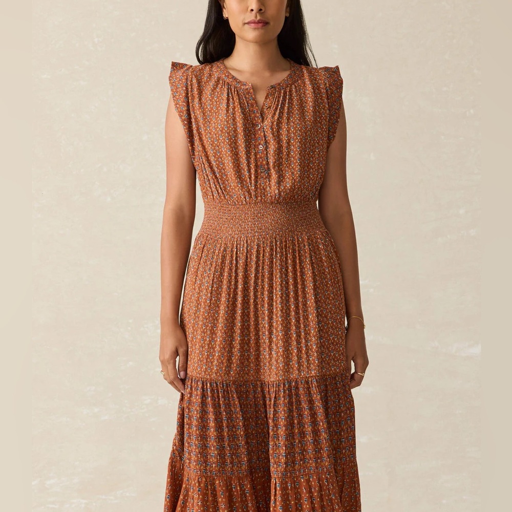 Faherty Woodstock Midi Dress New NWT M Medium